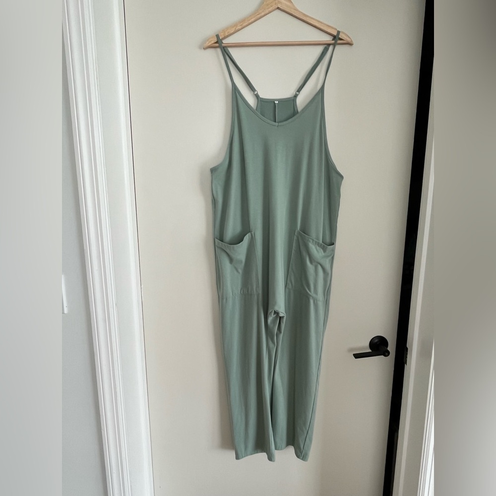 Sage Green Jumpsuit with Pockets